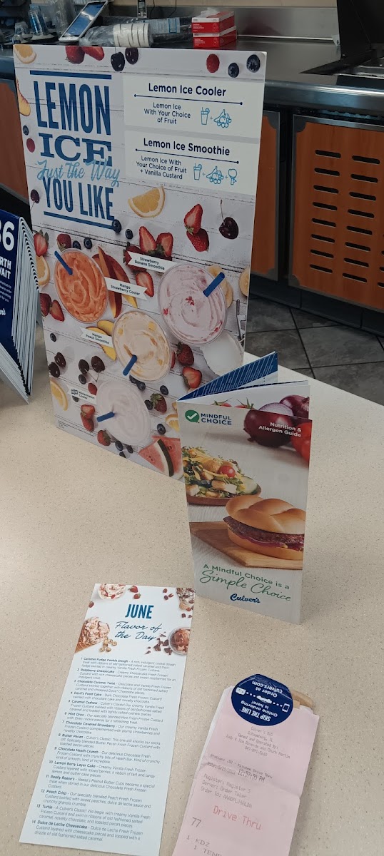 Culver’s Photo Menu 3