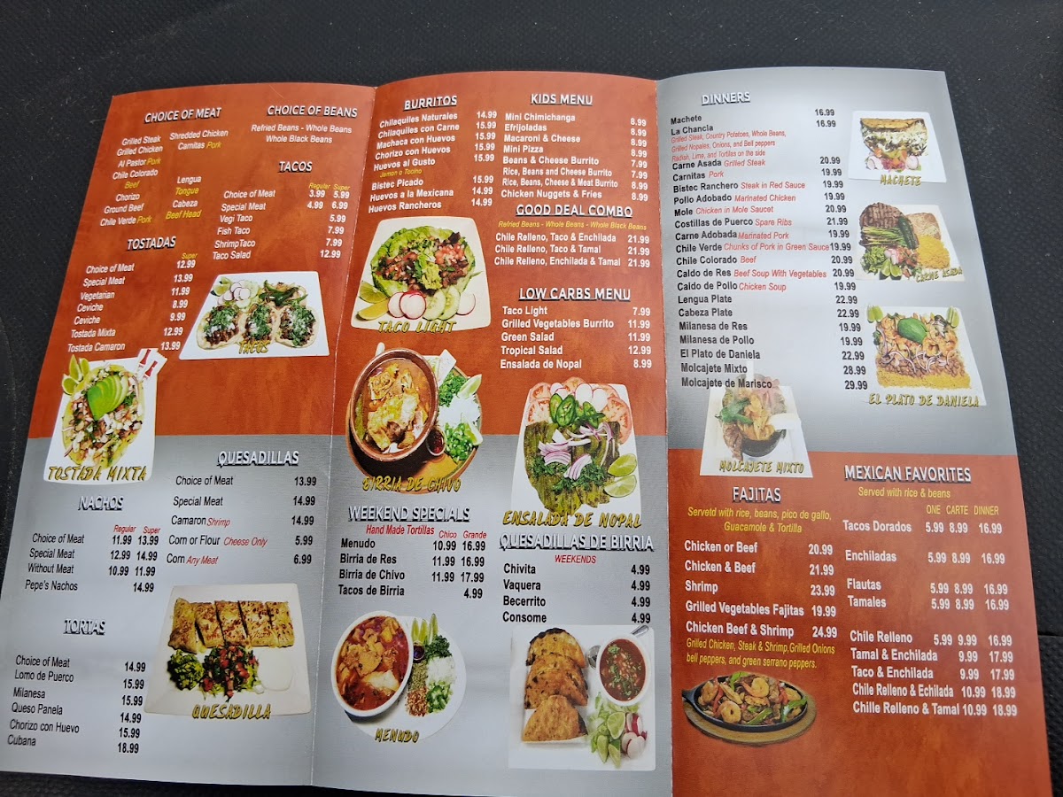 Pepe's Mexican Restaurant Photo Menu 1