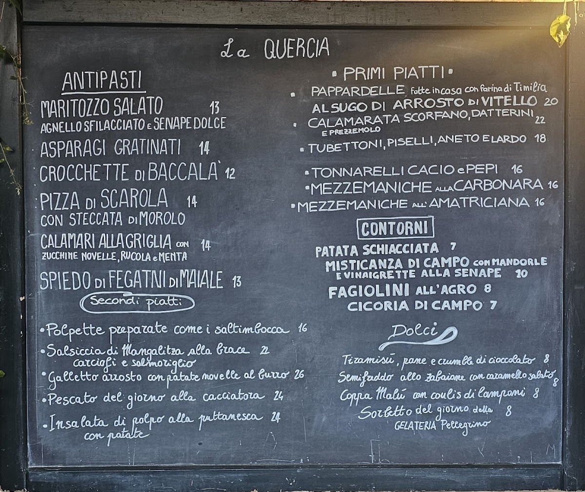 Osteria La Quercia Photo Menu 1