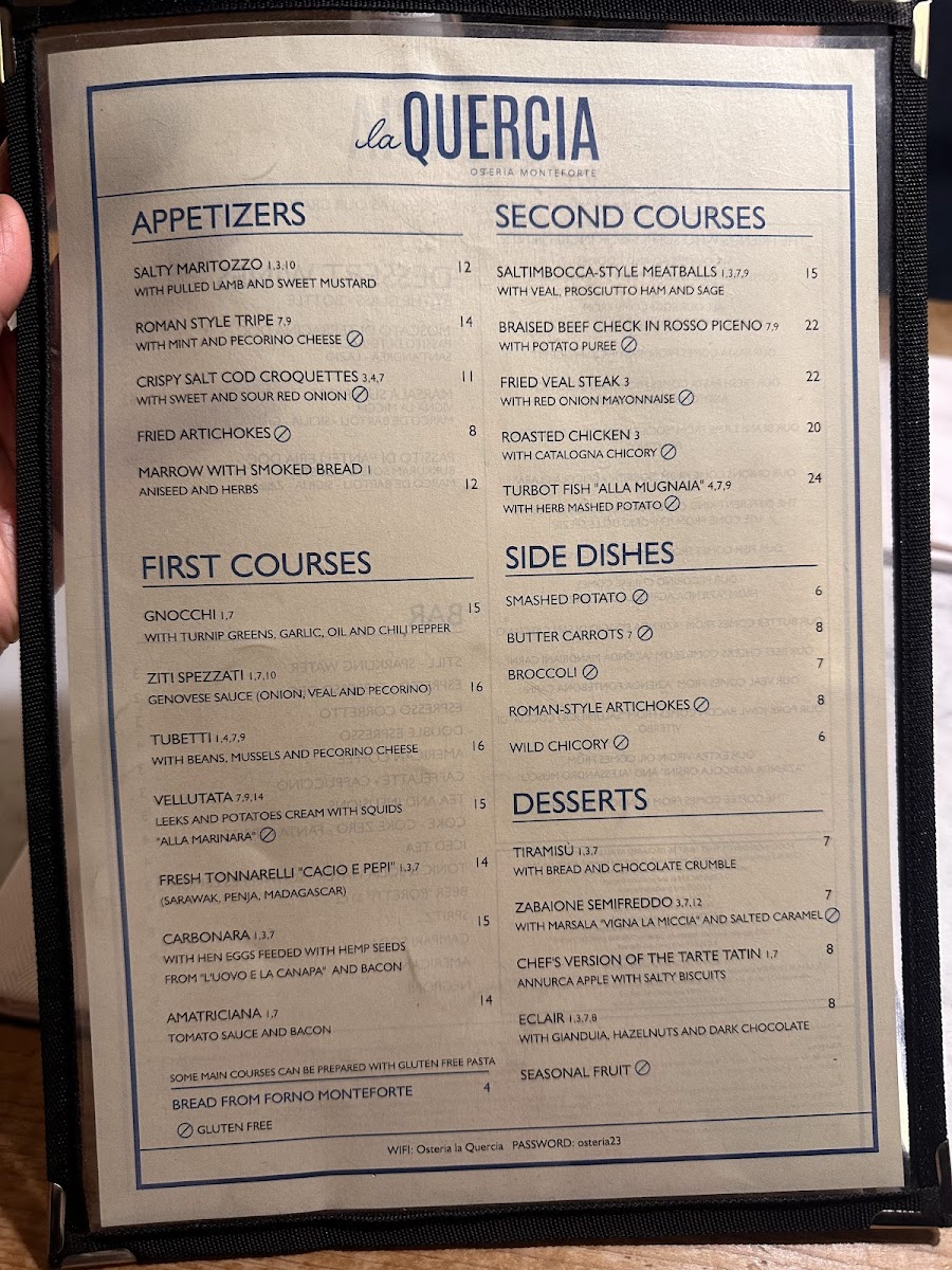 Osteria La Quercia Photo Menu 9