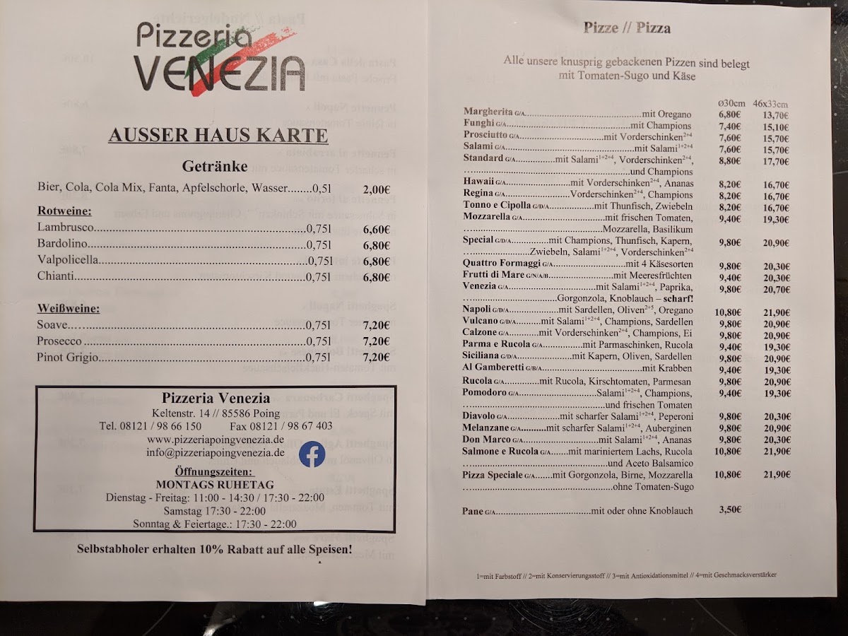 Pizzeria Venezia Photo Menu 8