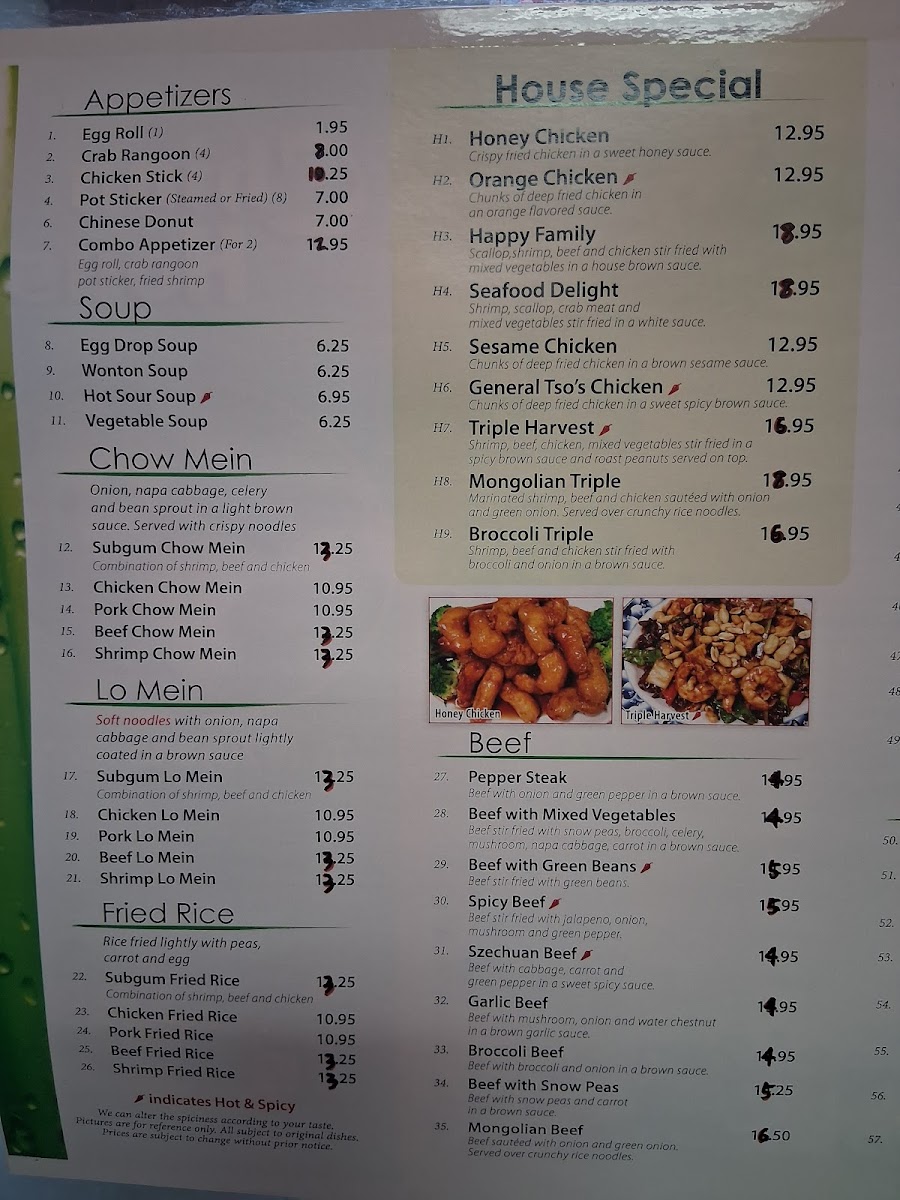 CHINA HOUSE Photo Menu 3