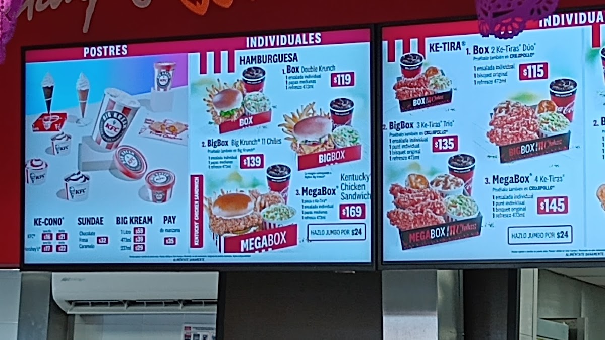 KFC Photo Menu 1