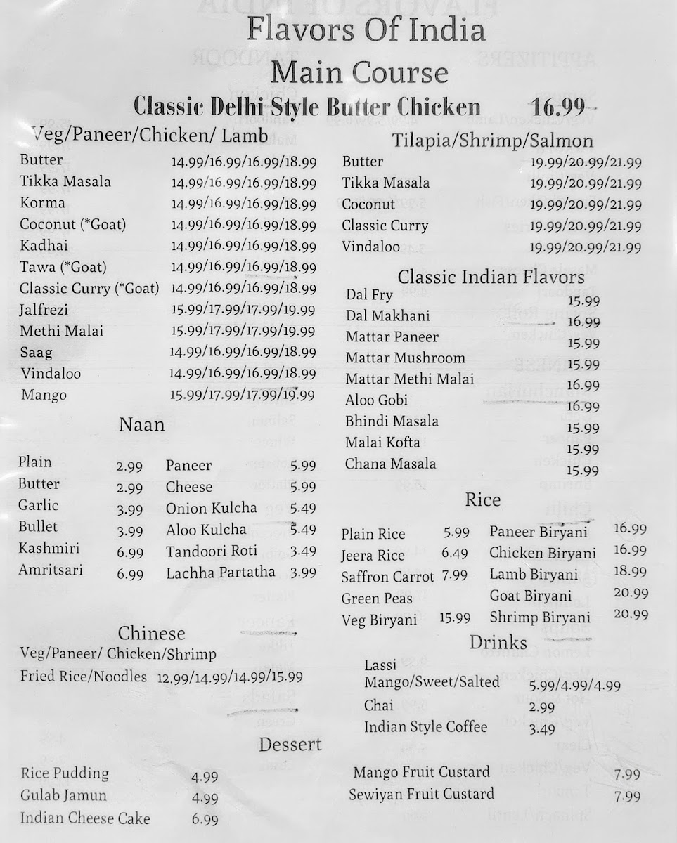 Flavors Of India Photo Menu 4