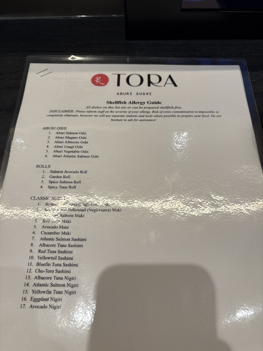 TORA Photo Menu 5