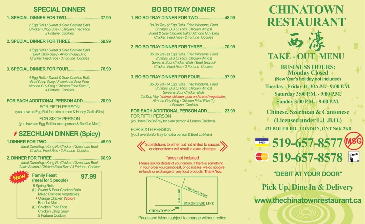 Chinatown Restaurant Photo Menu 2