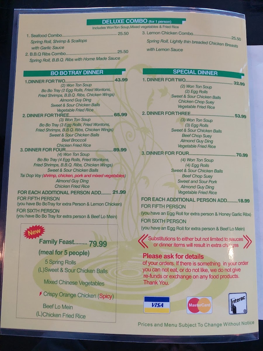 Chinatown Restaurant Photo Menu 4