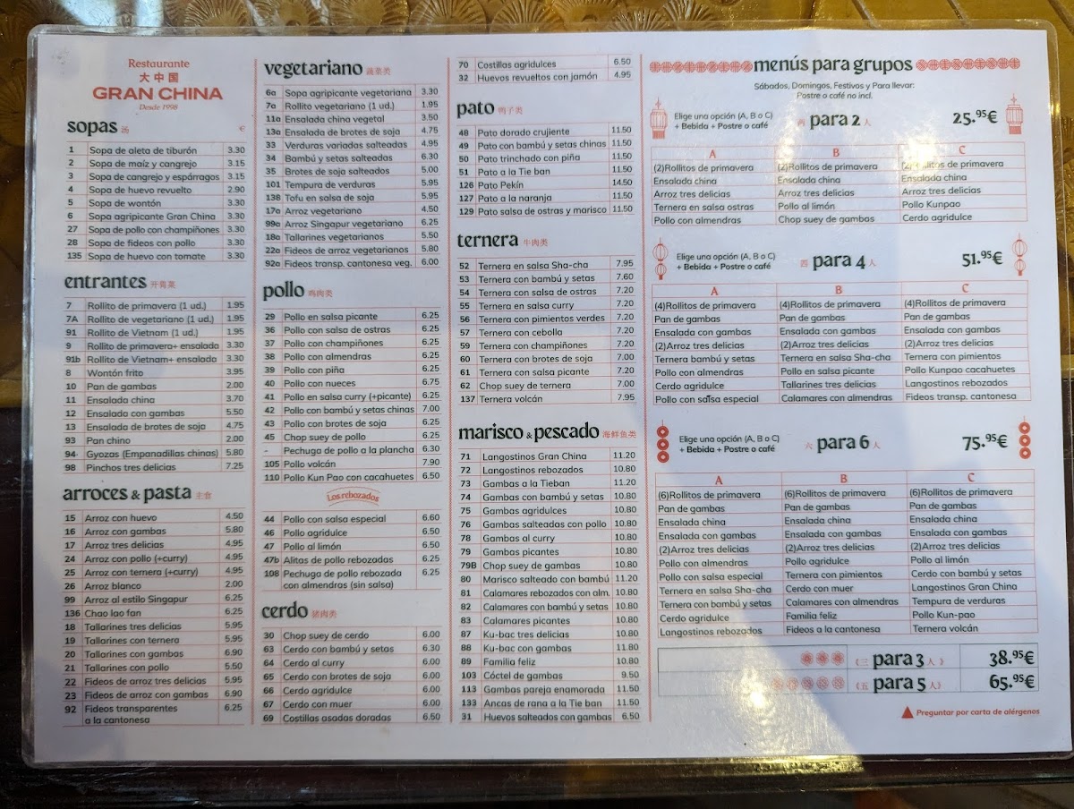 Restaurante Gran China Photo Menu 2