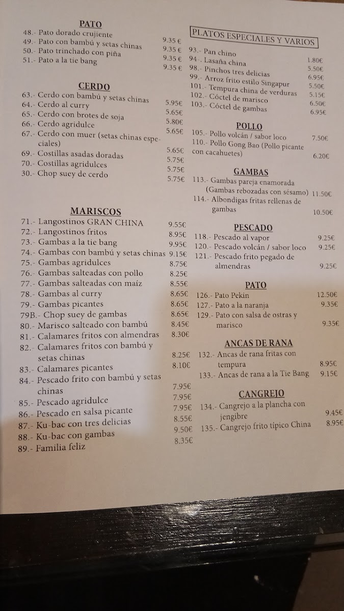 Restaurante Gran China Photo Menu 5