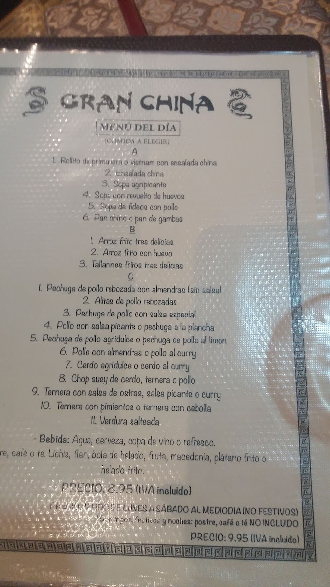 Restaurante Gran China Photo Menu 9