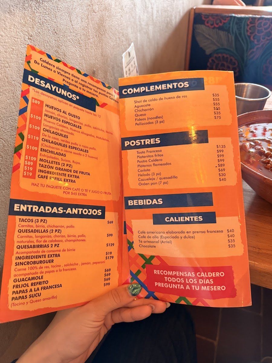 El Caldero Photo Menu 2