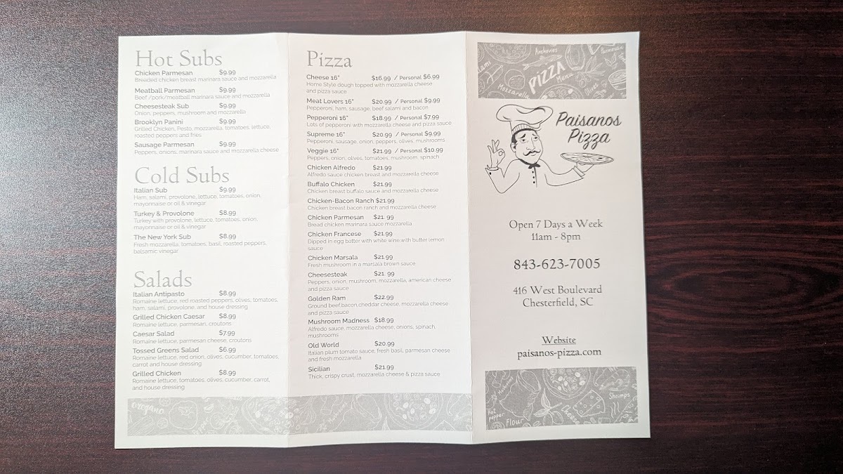 Paisanos Pizza Photo Menu 3