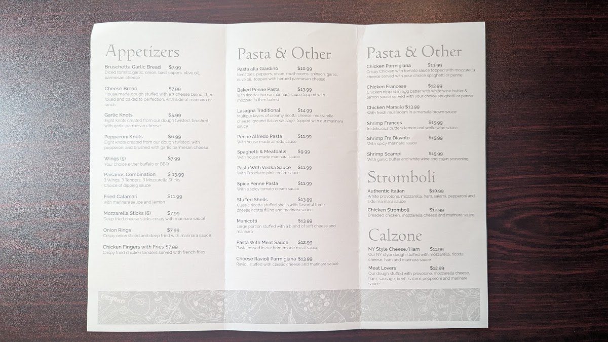 Paisanos Pizza Photo Menu 4