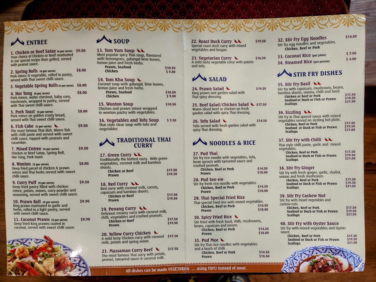 Lanna Thai Restaurant Photo Menu 1