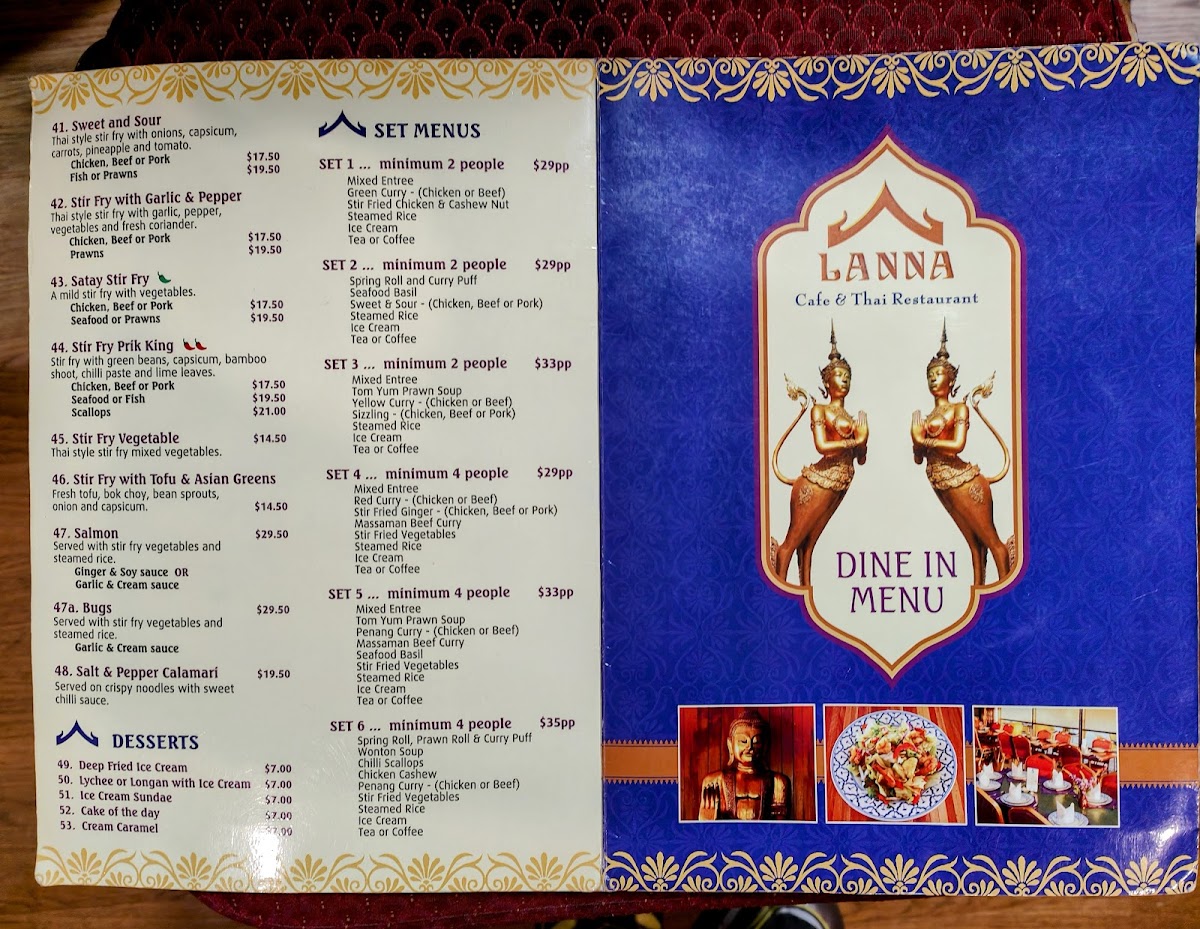 Lanna Thai Restaurant Photo Menu 2