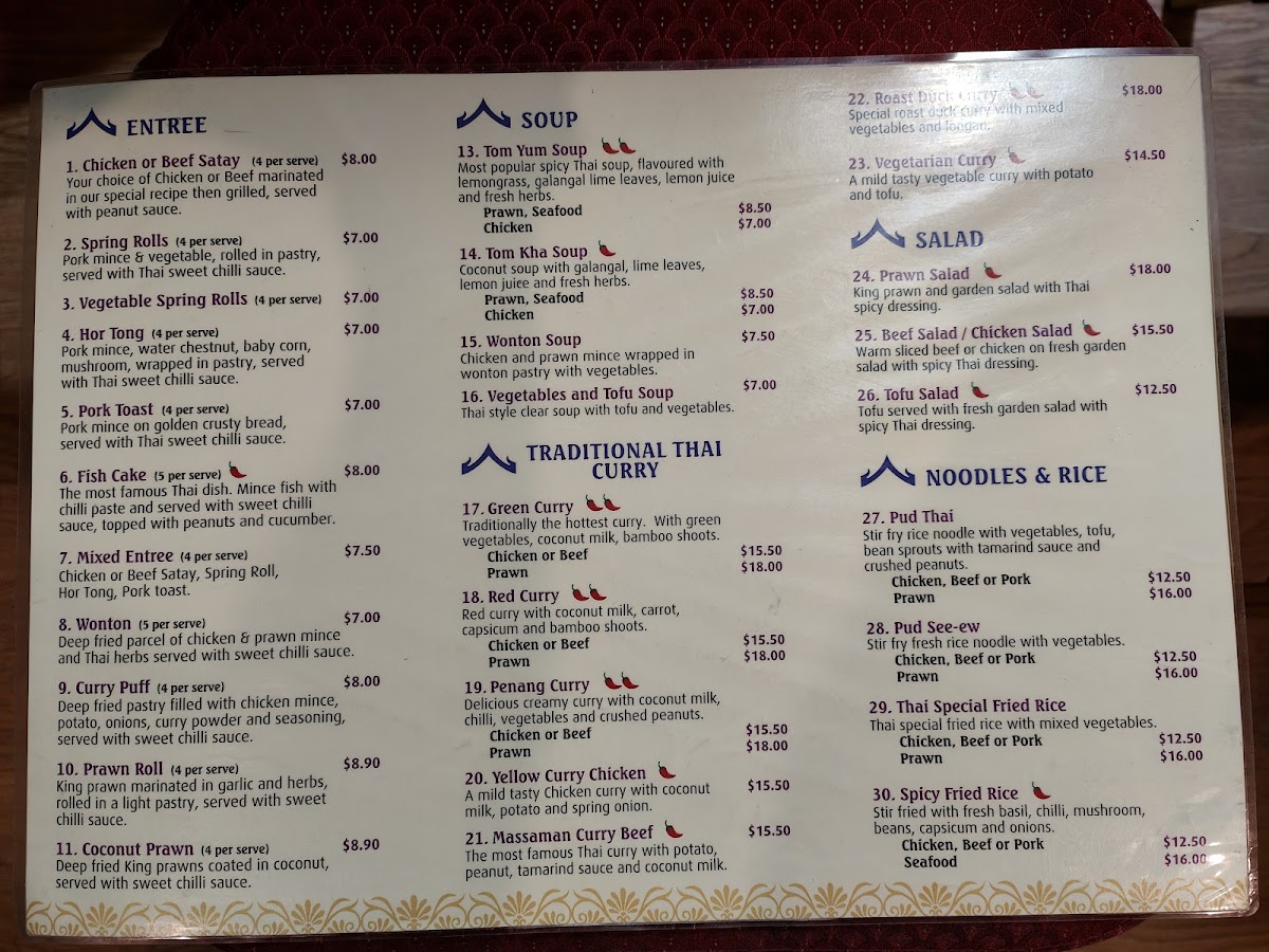 Lanna Thai Restaurant Photo Menu 3