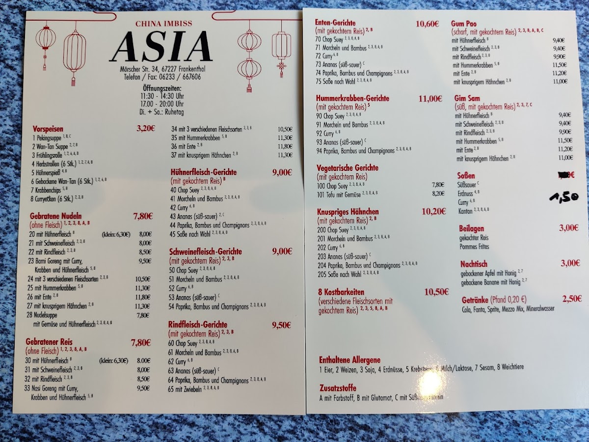 Asia Photo Menu 1