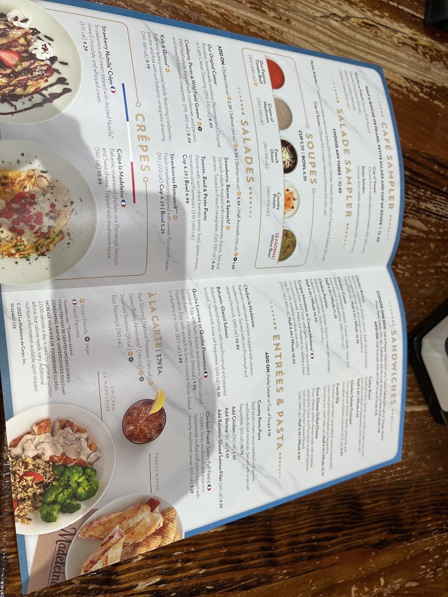 la Madeleine Photo Menu 10