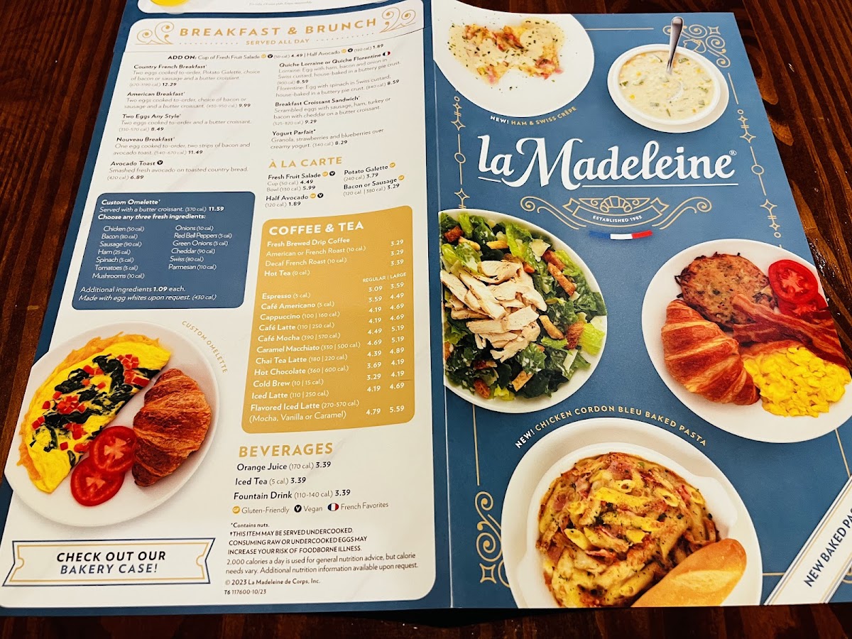 la Madeleine Photo Menu 4