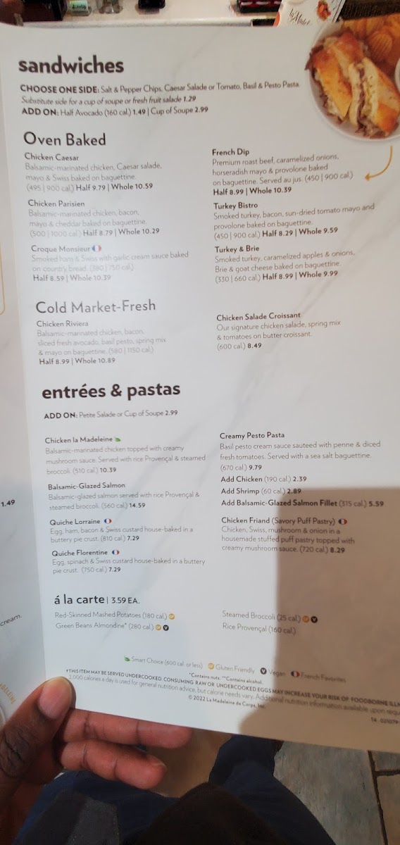 la Madeleine Photo Menu 7