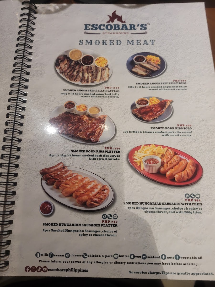 Escobar's Steakhouse Photo Menu 10
