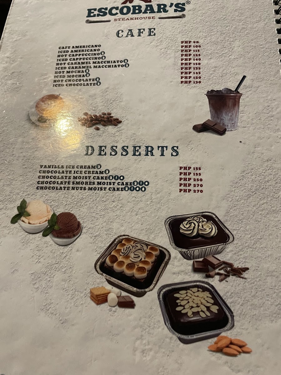 Escobar's Steakhouse Photo Menu 5