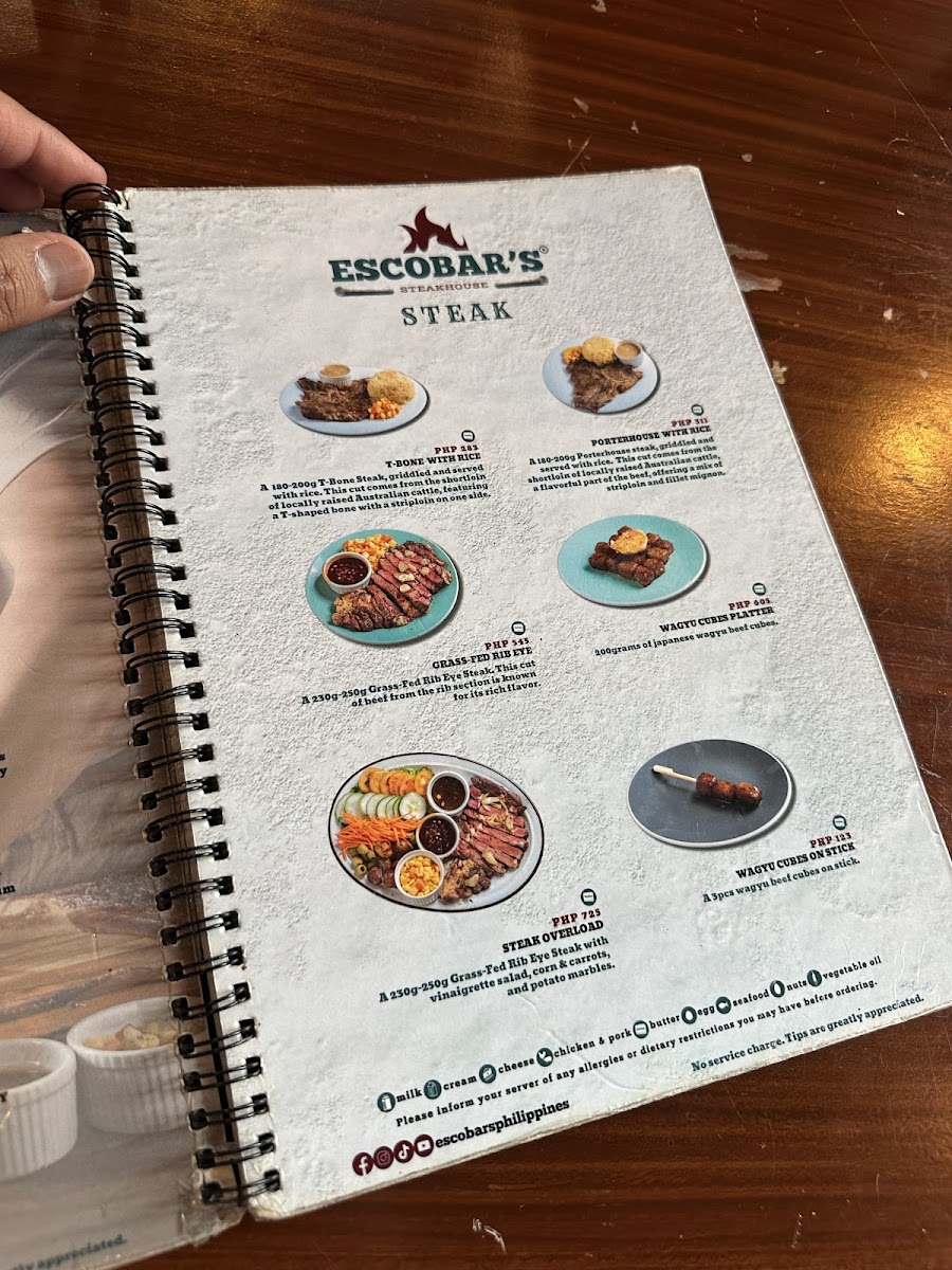 Escobar's Steakhouse Photo Menu 8