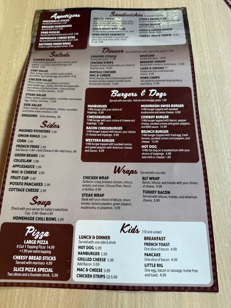 Duke's Diner Photo Menu 1