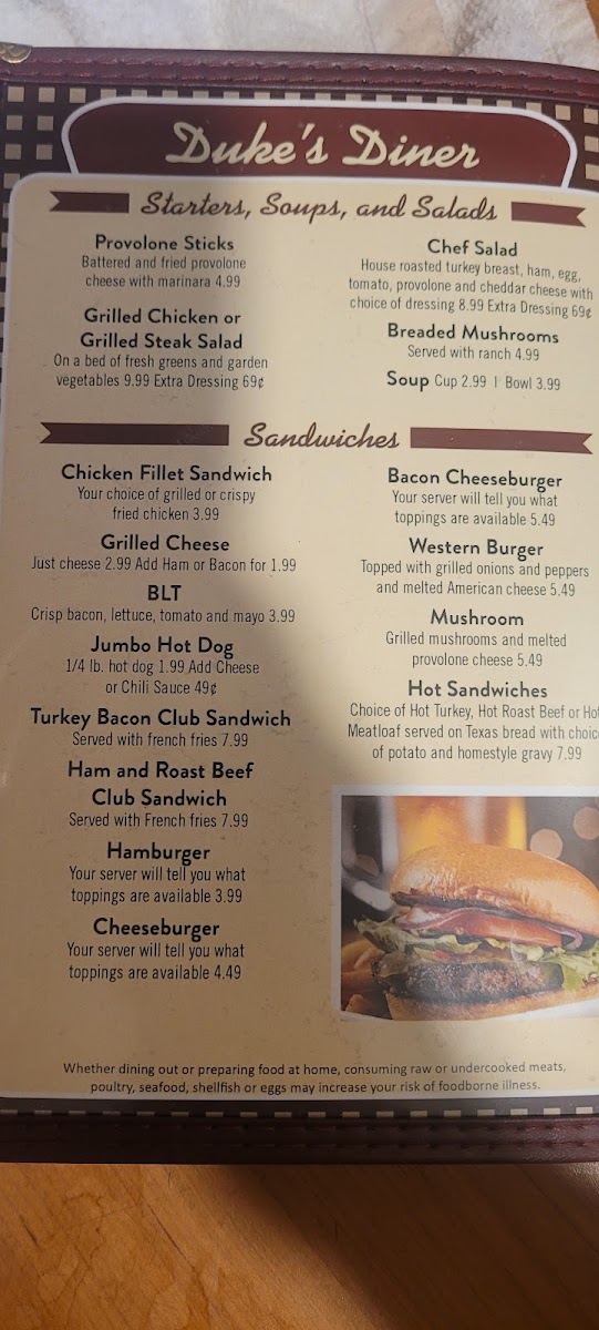 Duke's Diner Photo Menu 10