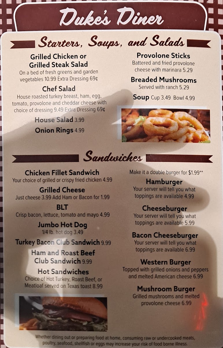 Duke's Diner Photo Menu 3