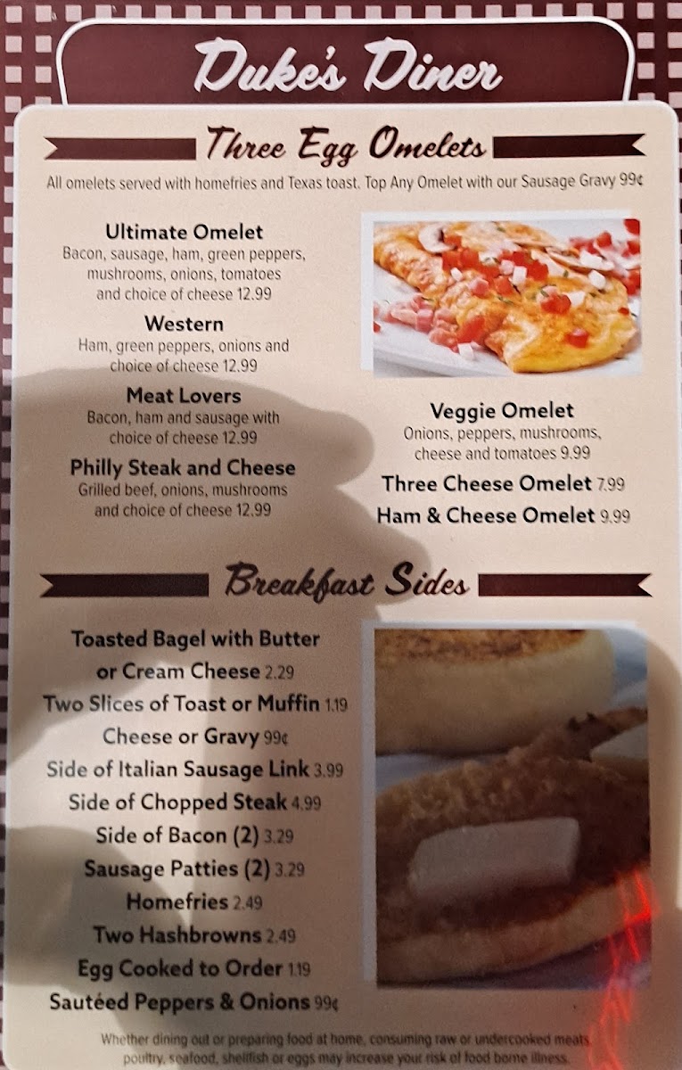 Duke's Diner Photo Menu 4