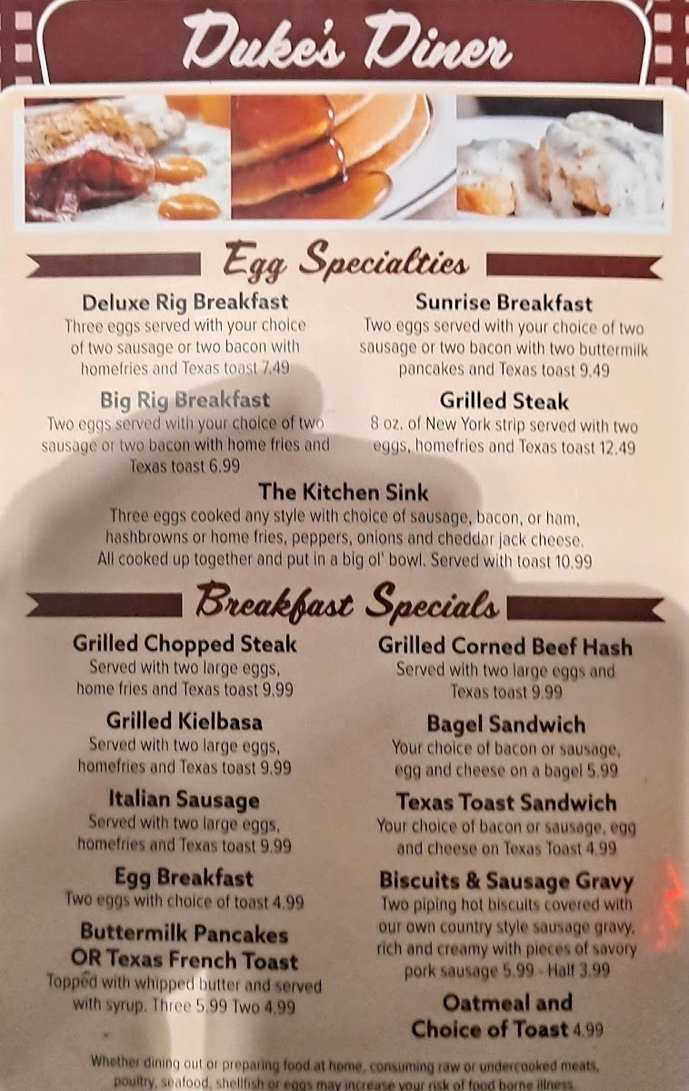 Duke's Diner Photo Menu 7