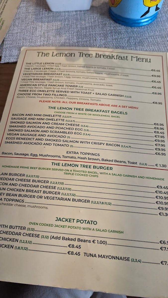 The Lemon Tree Photo Menu 2