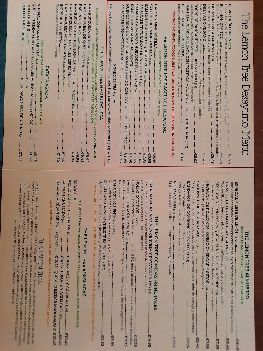 The Lemon Tree Photo Menu 3