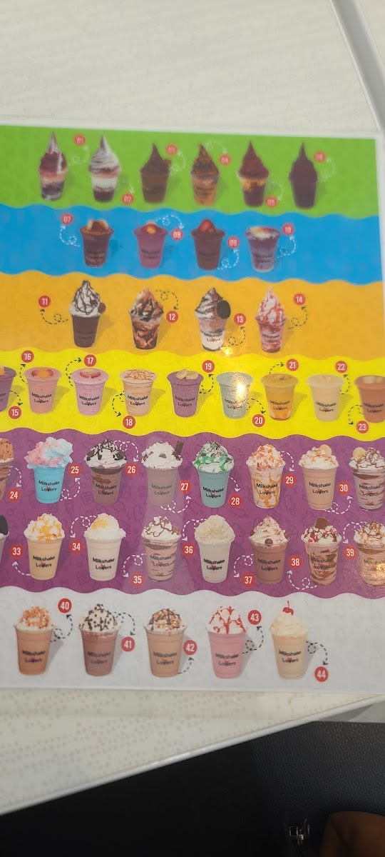 Milkshake Lovers Photo Menu 2