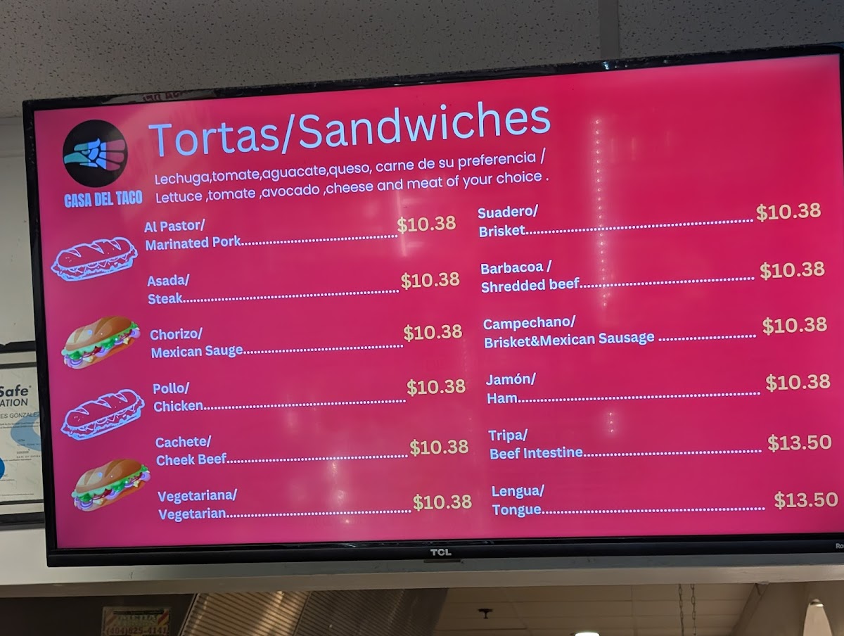 Casa Del Taco Photo Menu 6