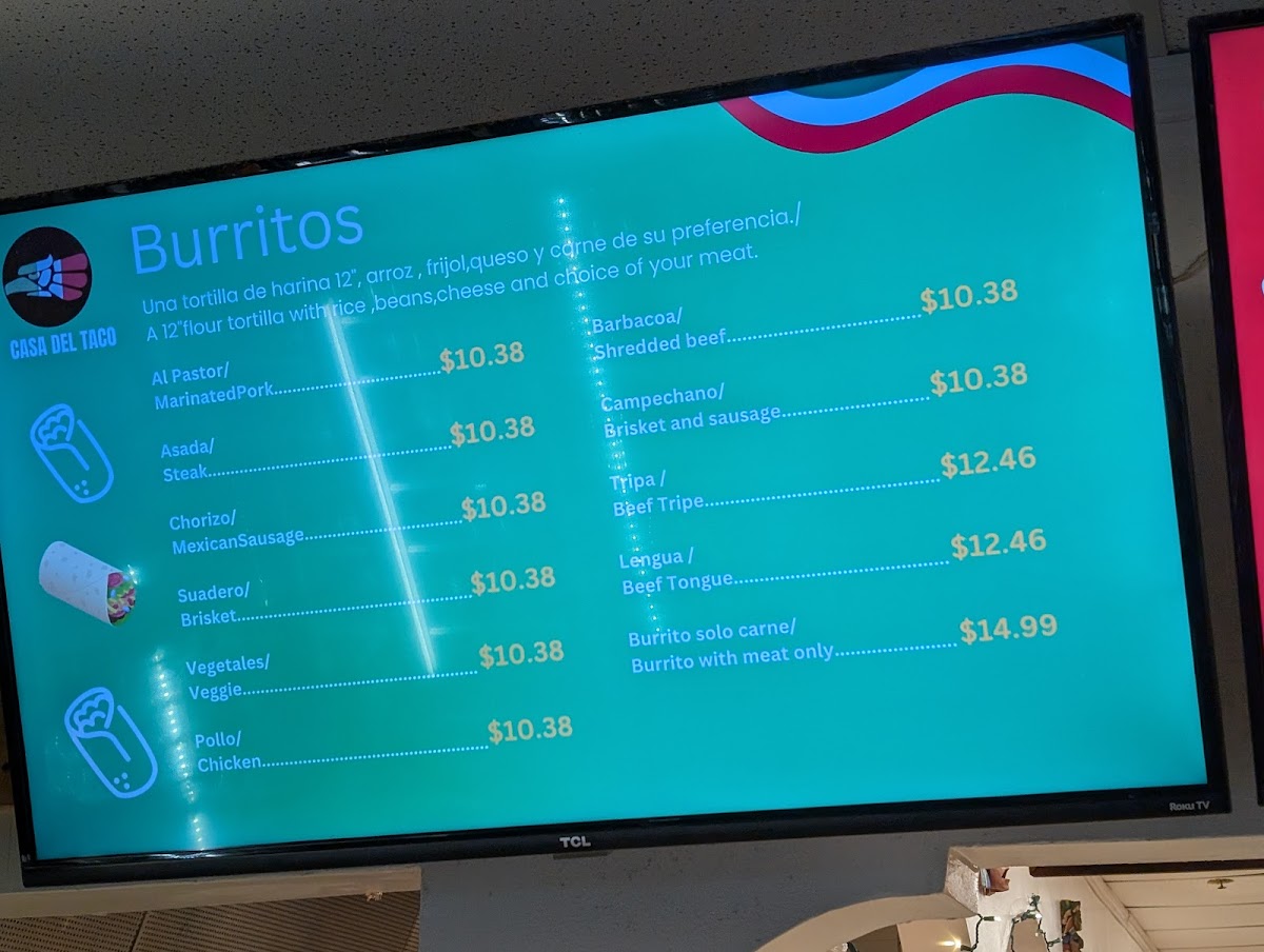Casa Del Taco Photo Menu 8