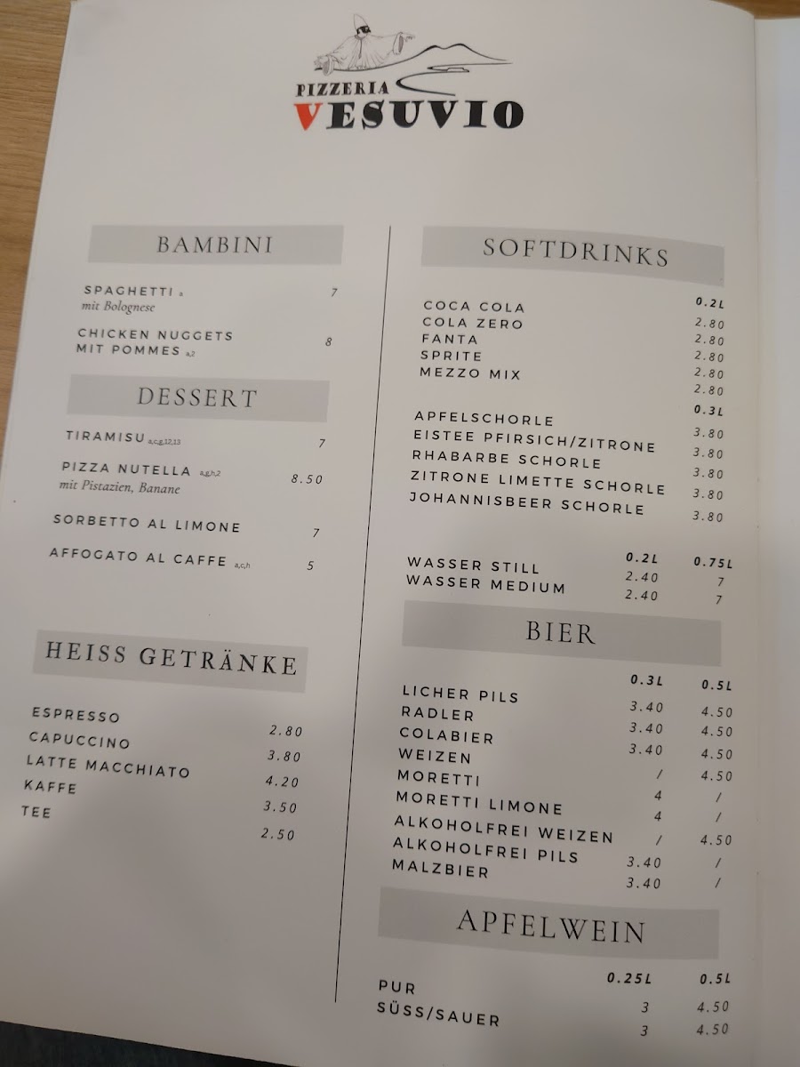 Pizzeria Vesuvio Photo Menu 1