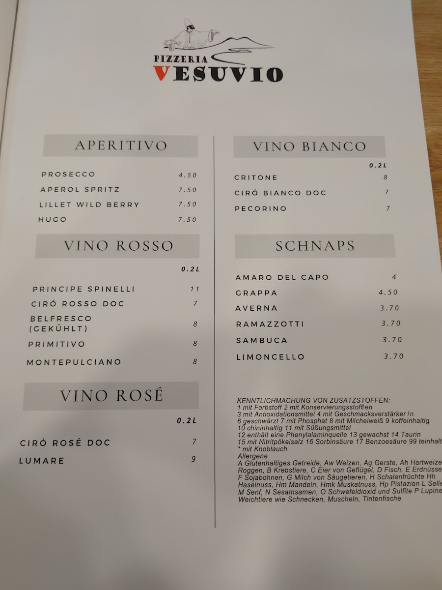 Pizzeria Vesuvio Photo Menu 4