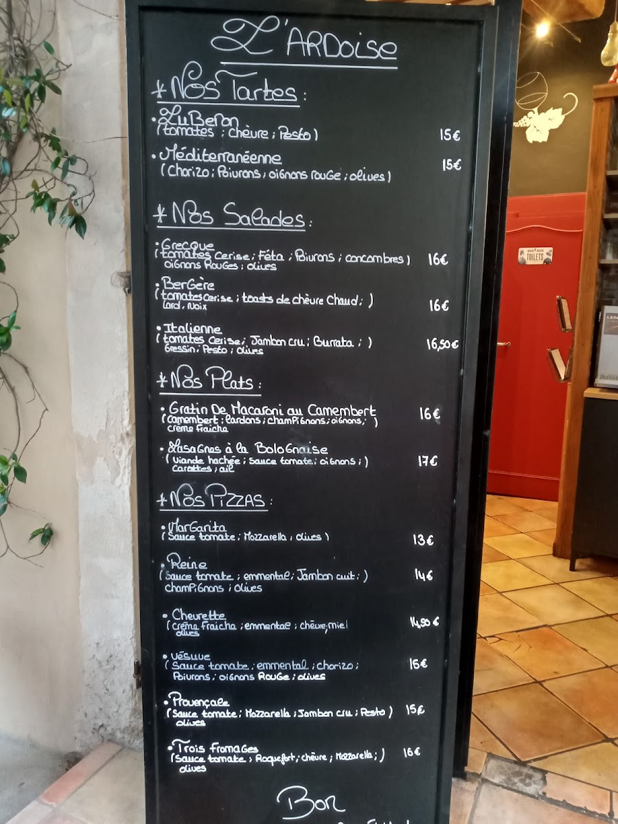 L'Ardoise Photo Menu 1