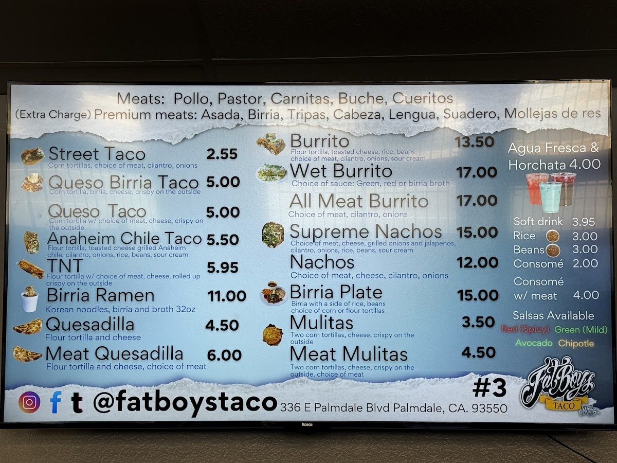 Fatboys Taco Photo Menu 1