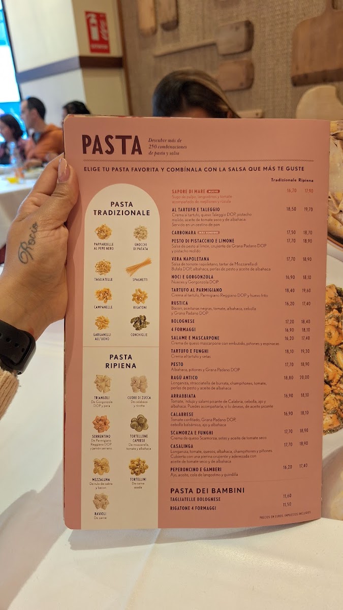 Restaurante La Tagliatella Photo Menu 1