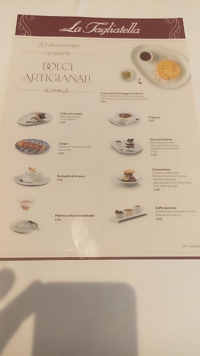Restaurante La Tagliatella Photo Menu 6