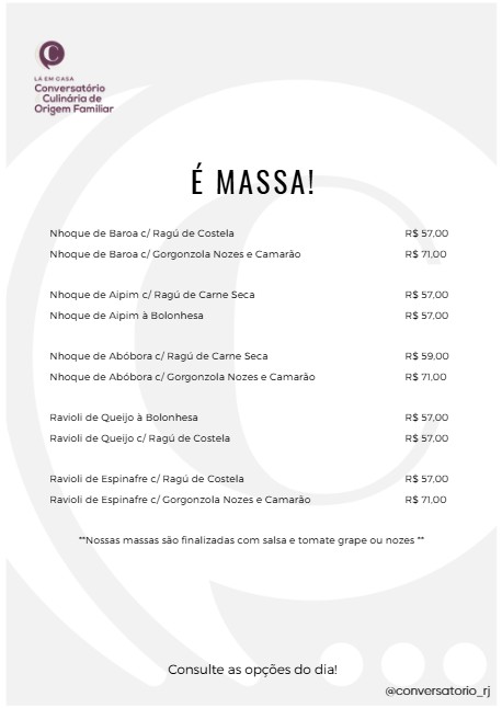LÁ EM CASA Photo Menu 7