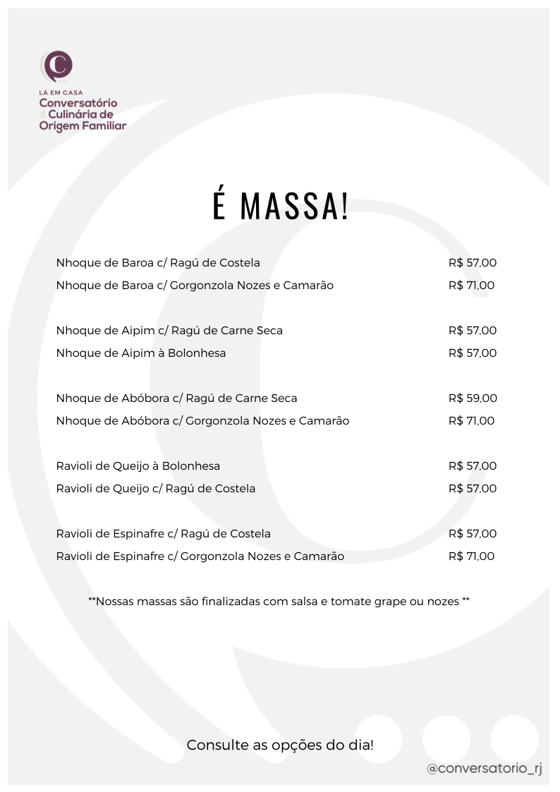LÁ EM CASA Photo Menu 8
