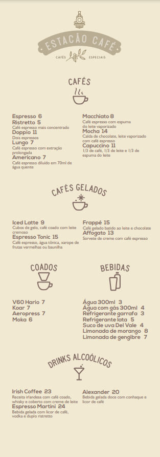 Estação Café Photo Menu 1
