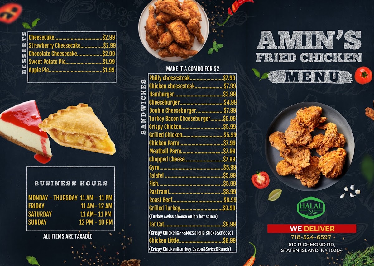 Amins fried chiken Photo Menu 3