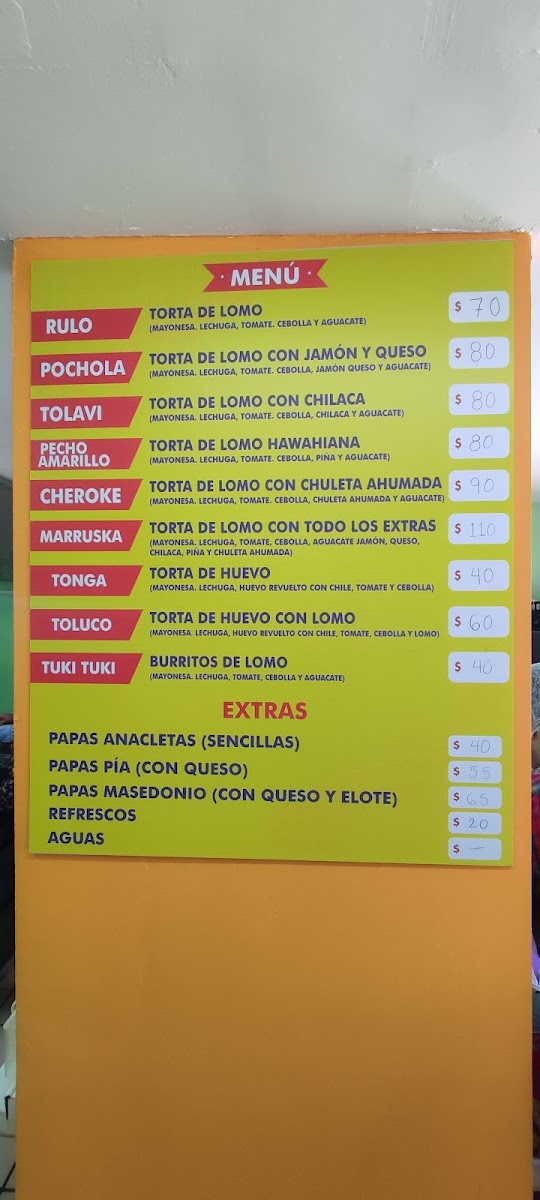 Tortas Rulo Photo Menu 3