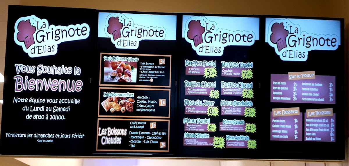 La Grignote d'Elias Photo Menu 2