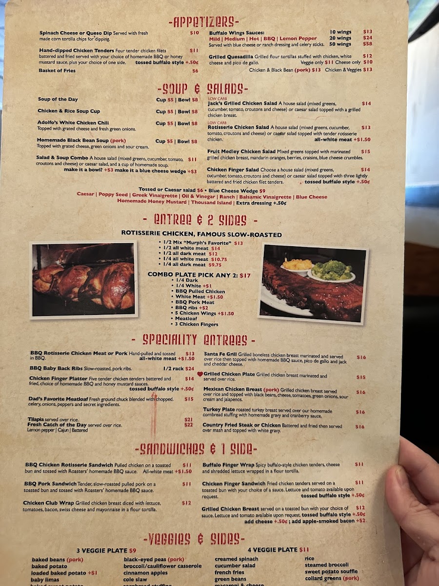 Roasters Rotisserie Photo Menu 3